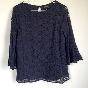 The Limited navy lace blouse